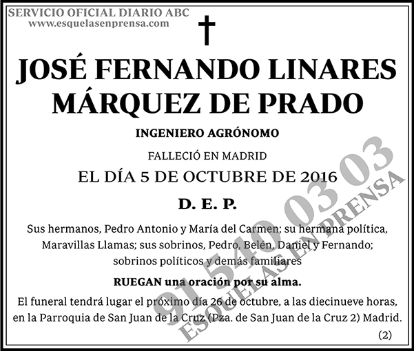 José Fernando Linares Márquez de Prado
